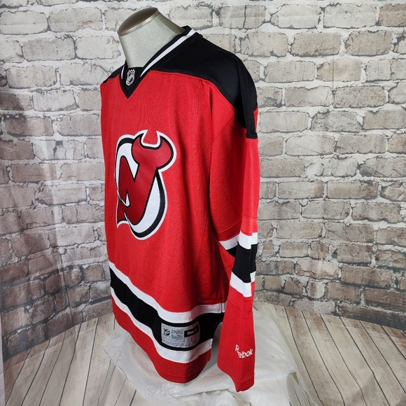 Reebok Licensed NHL New Jersey Devils Home Hockey Jersey Blank Size Large Red - Picture 10 of 16